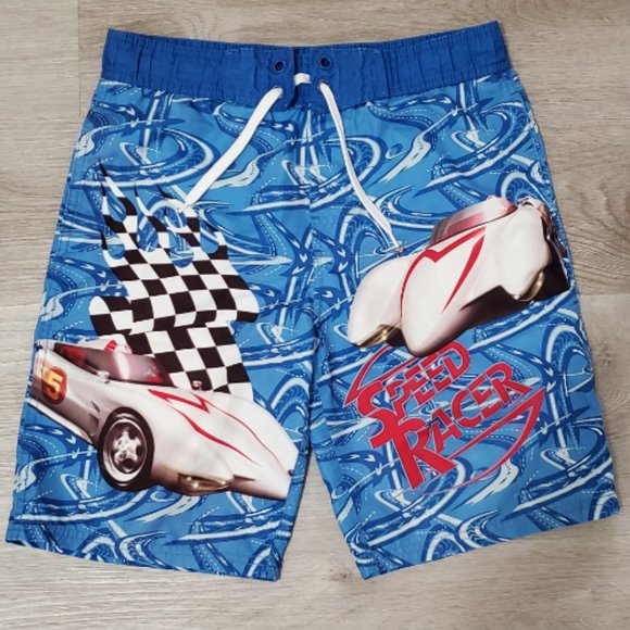 Speed Racer Boys Swim Trunks Size 8/10 (Small) - Blue, Car #5 - Picture 9 of 15